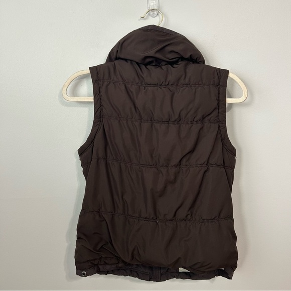 American Eagle Outfitters Chocolate Brown Quilted Puffer Vest Women’s Size Small - Picture 4 of 7
